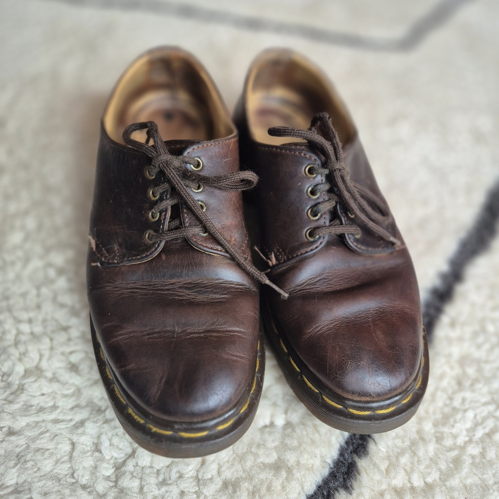 Dr. Martens Dark Brown Leather Oxfords Pre-2003 Made In England